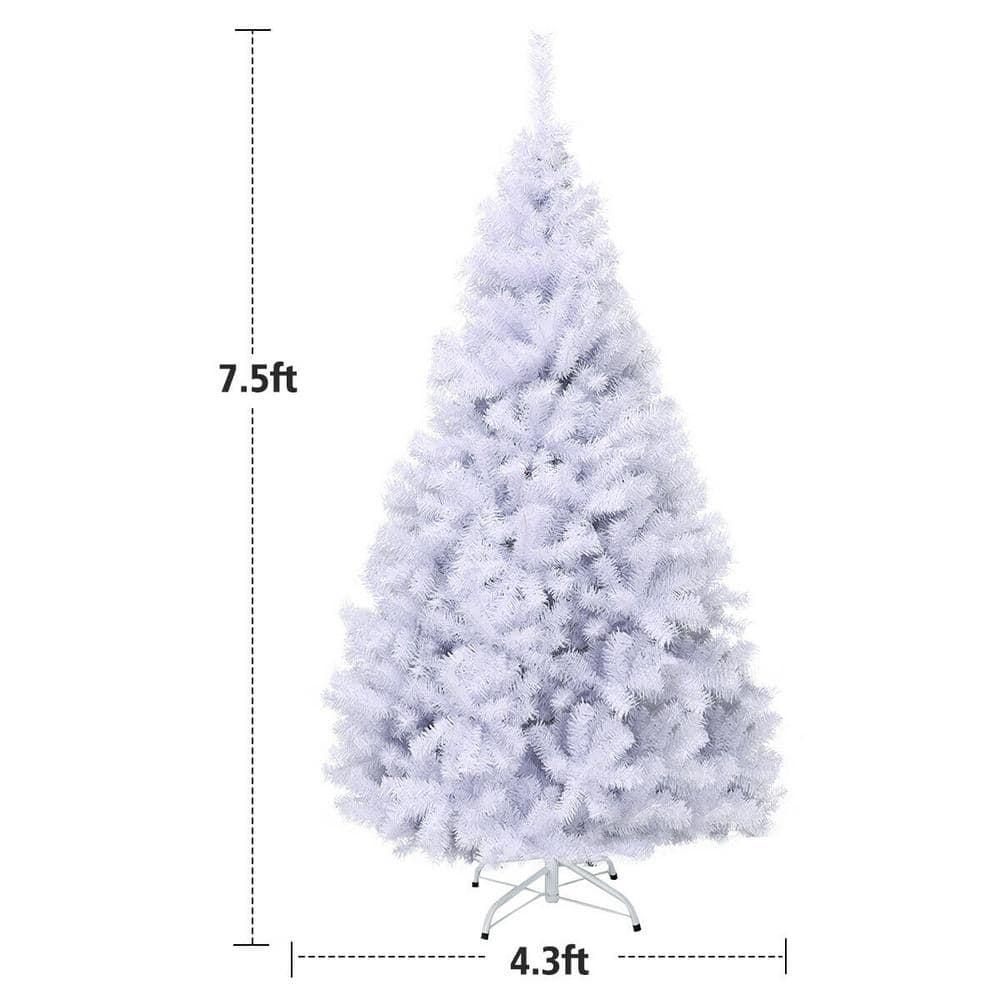 7.5 ft. Unlit Hinged Artificial Christmas Tree Premium Pine Tree 1346 ...
